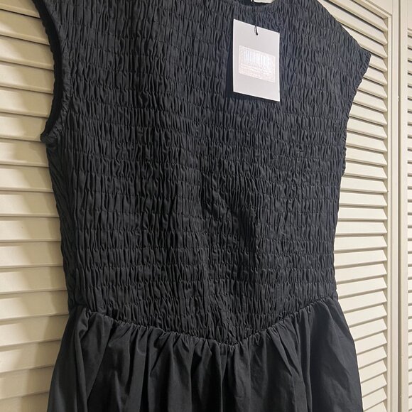 DISSH ROMA BLACK CAP SLEEVE MIDI DRESS Size 4 (US) - Picture 9 of 10